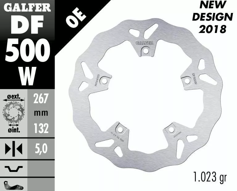 Преден спирачен диск Galfer WAVE FIXED  DISC WAVE FIXED DF500W